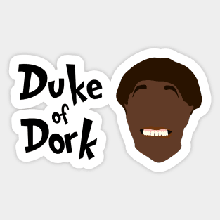 Duke Of Dork (black print) Sticker